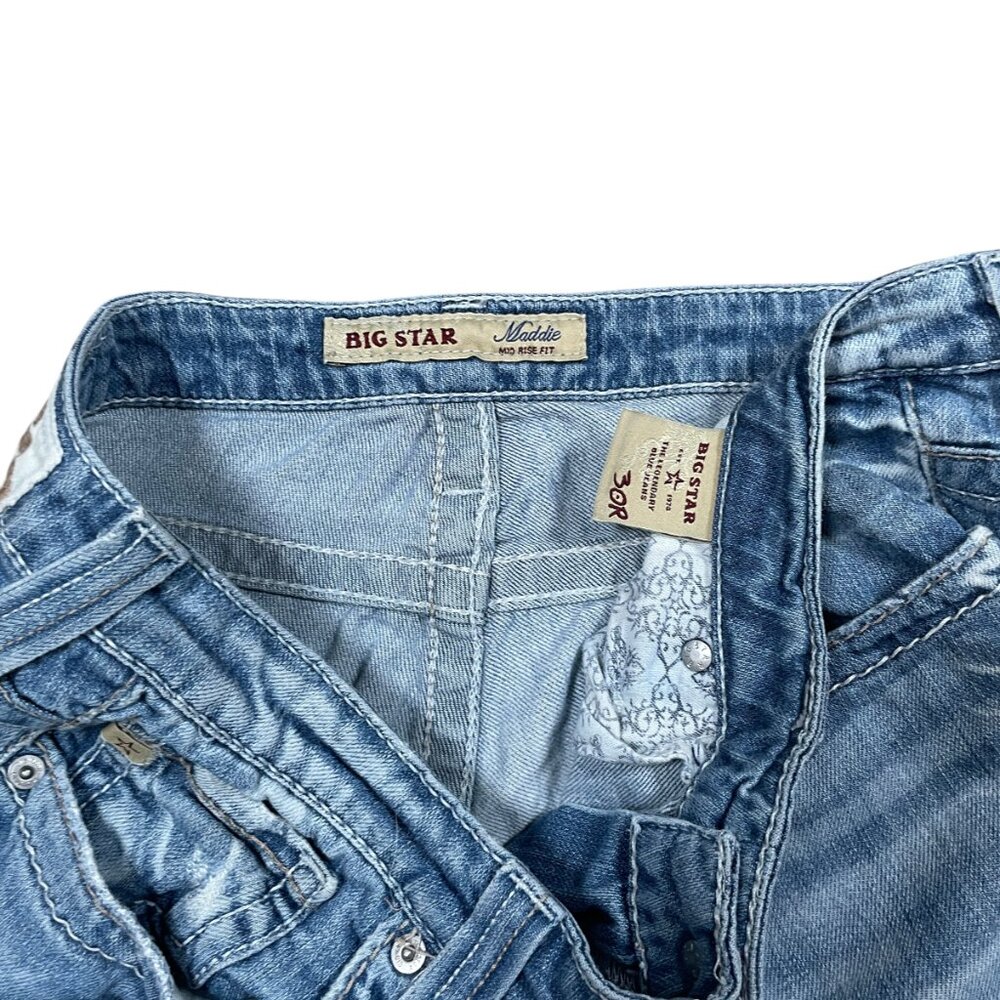 Big Star Maddie Women's Bootcut Jeans 30R Distressed Mid Rise Denim - Picture 8 of 8